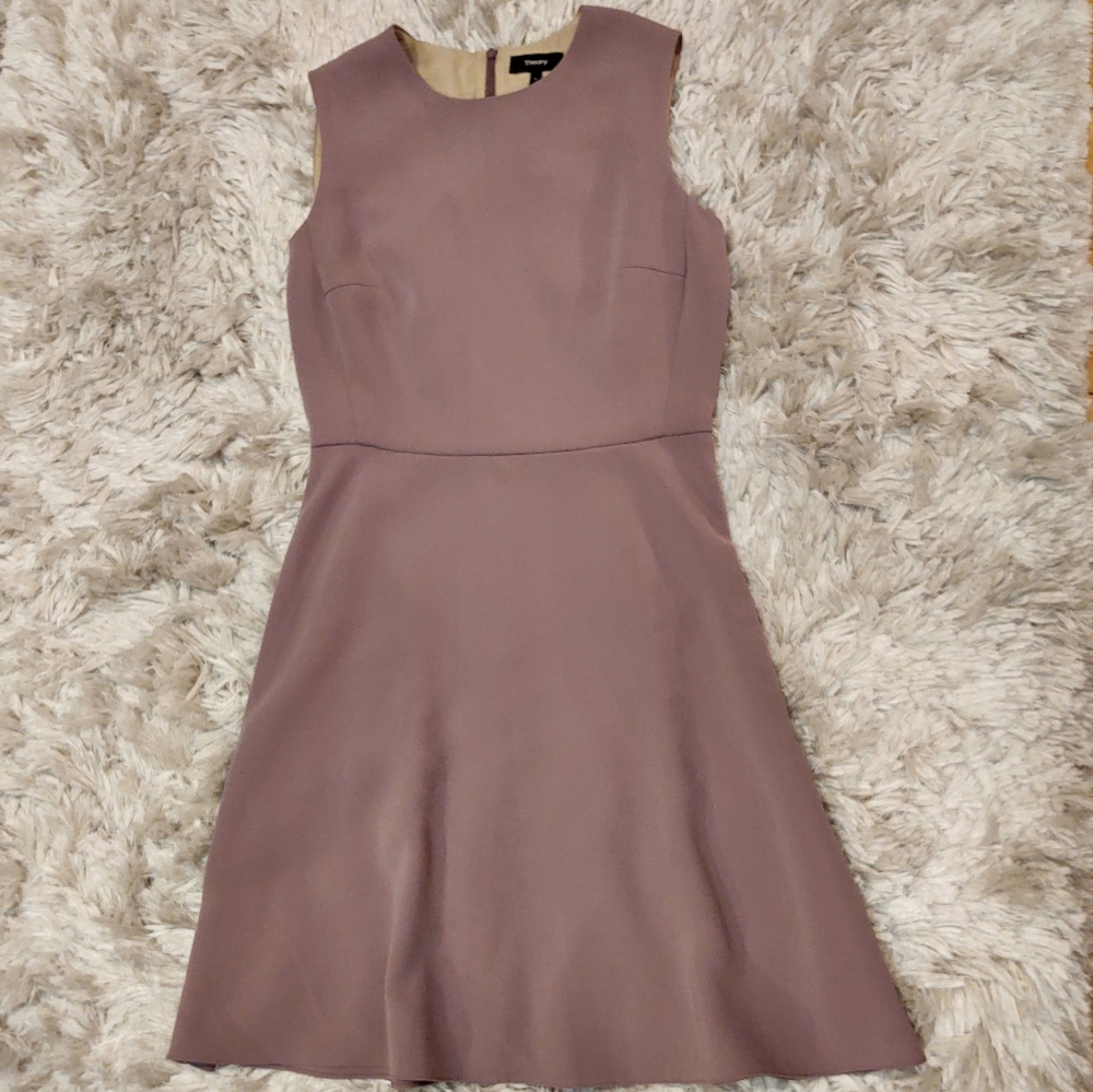 Theory lilac Dart mini Dr dress 4 NWT